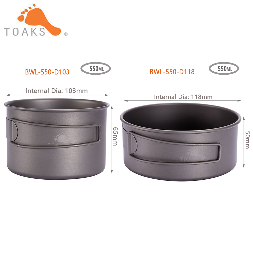 TOAKS BWL-550  Camping Titaniu - Camping Outdoor Cooking Equipment 评论和价格