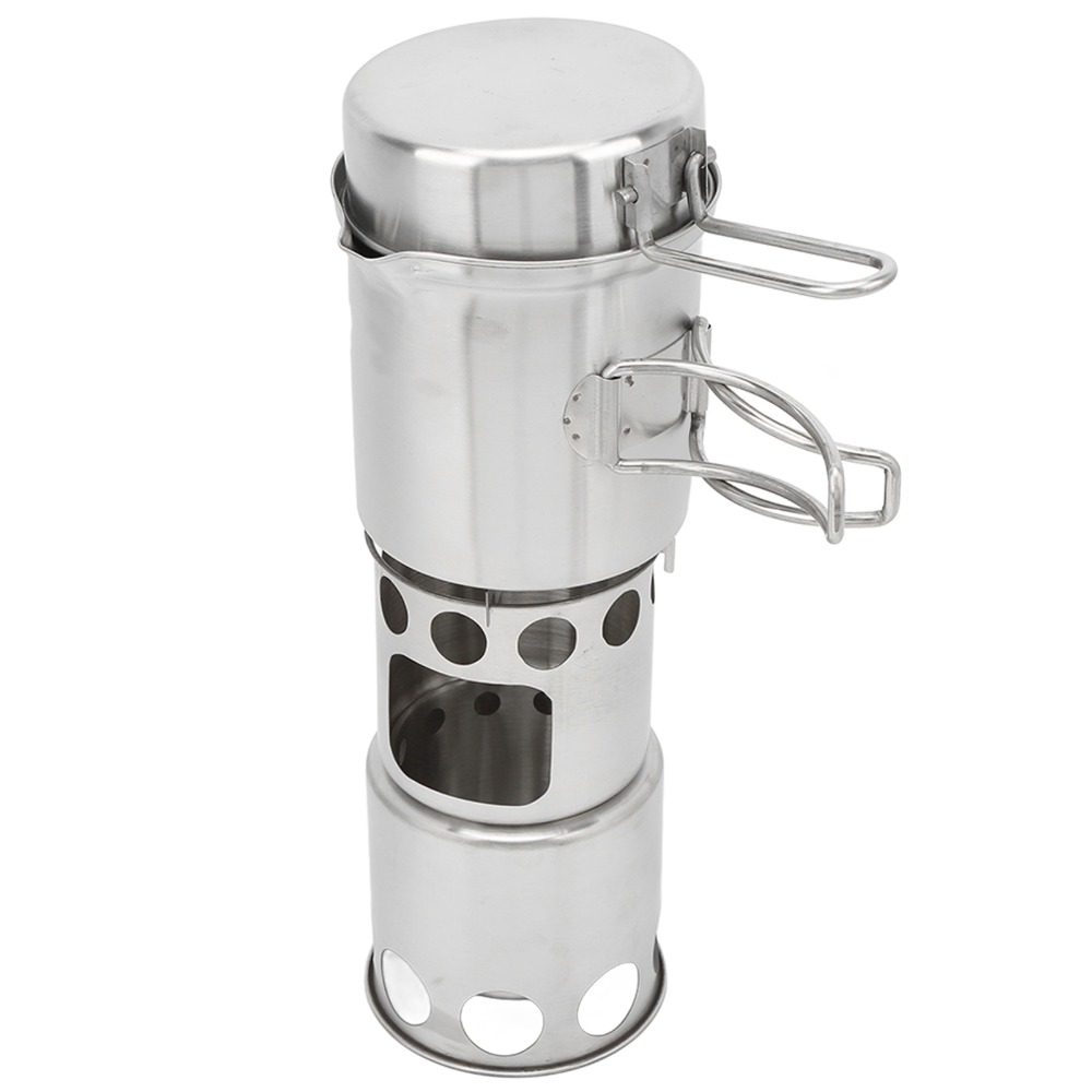 Stainless Steel Camping Cookwa - Camping Cooking Pot With Lid 评论和价格