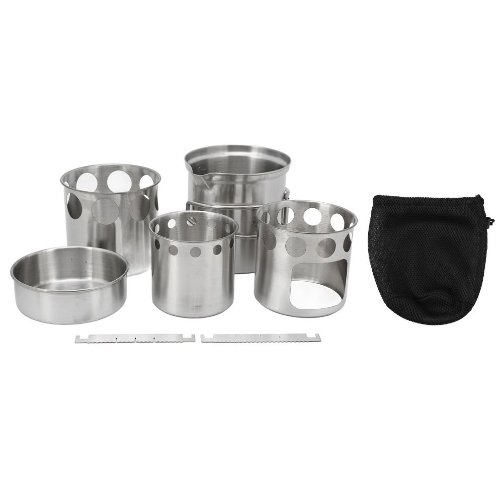 Stainless Steel Camping Cookwa - Camping Cooking Pot With Lid 评论和价格