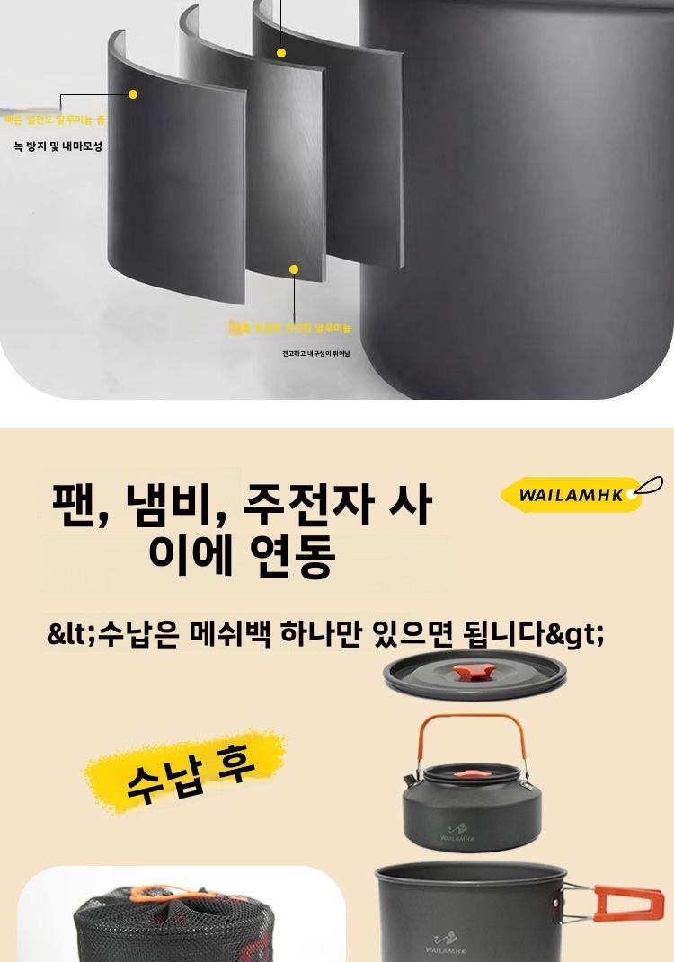 Outdoor Camping Cookware Set P - Nesting Camping Cooking Set 评论和价格