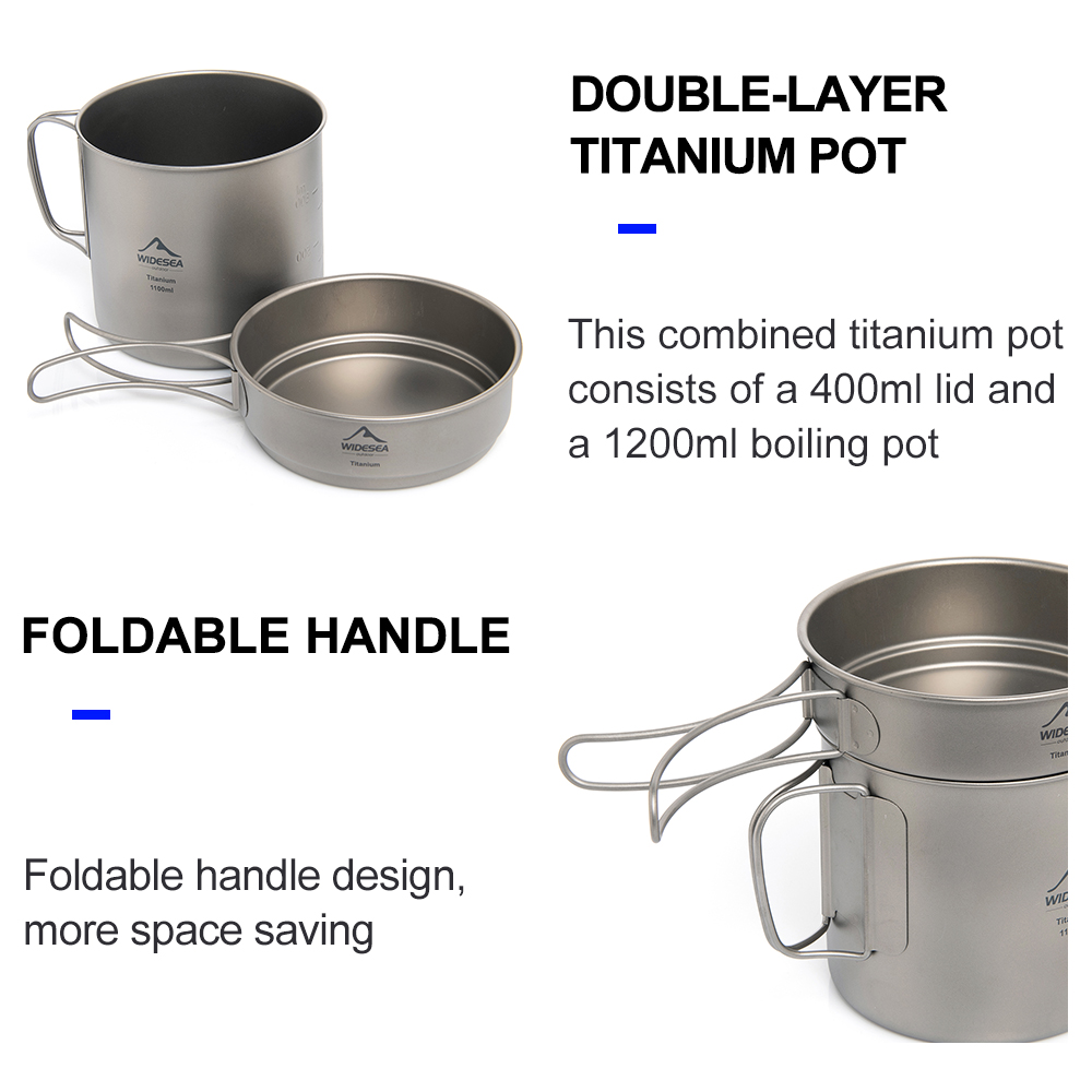 Widesea Ultralight Titanium Ca - Camping Outdoor Cooking Equipment 评论和价格