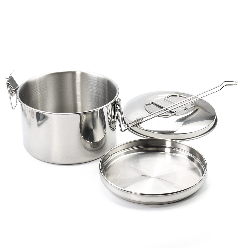 Stainless Steel Camping Hangin - Camping Cooking Pot With Lid 评论和价格