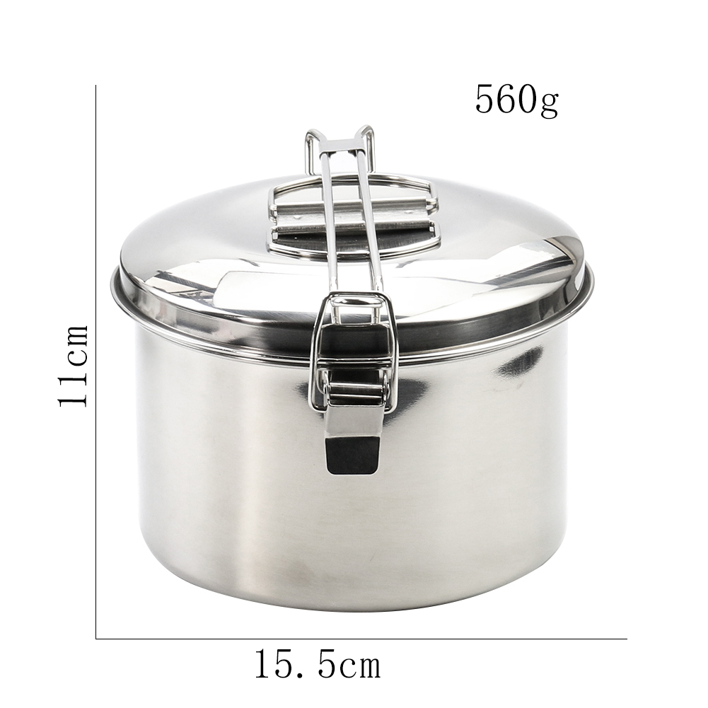 Stainless Steel Camping Hangin - Camping Cooking Pot With Lid 评论和价格