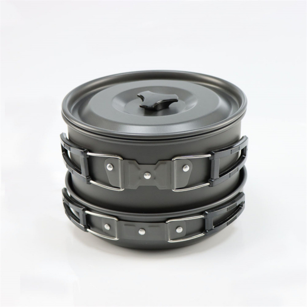 Lightweight Aluminum Alloy Out - Nesting Camping Cooking Set 评论和价格