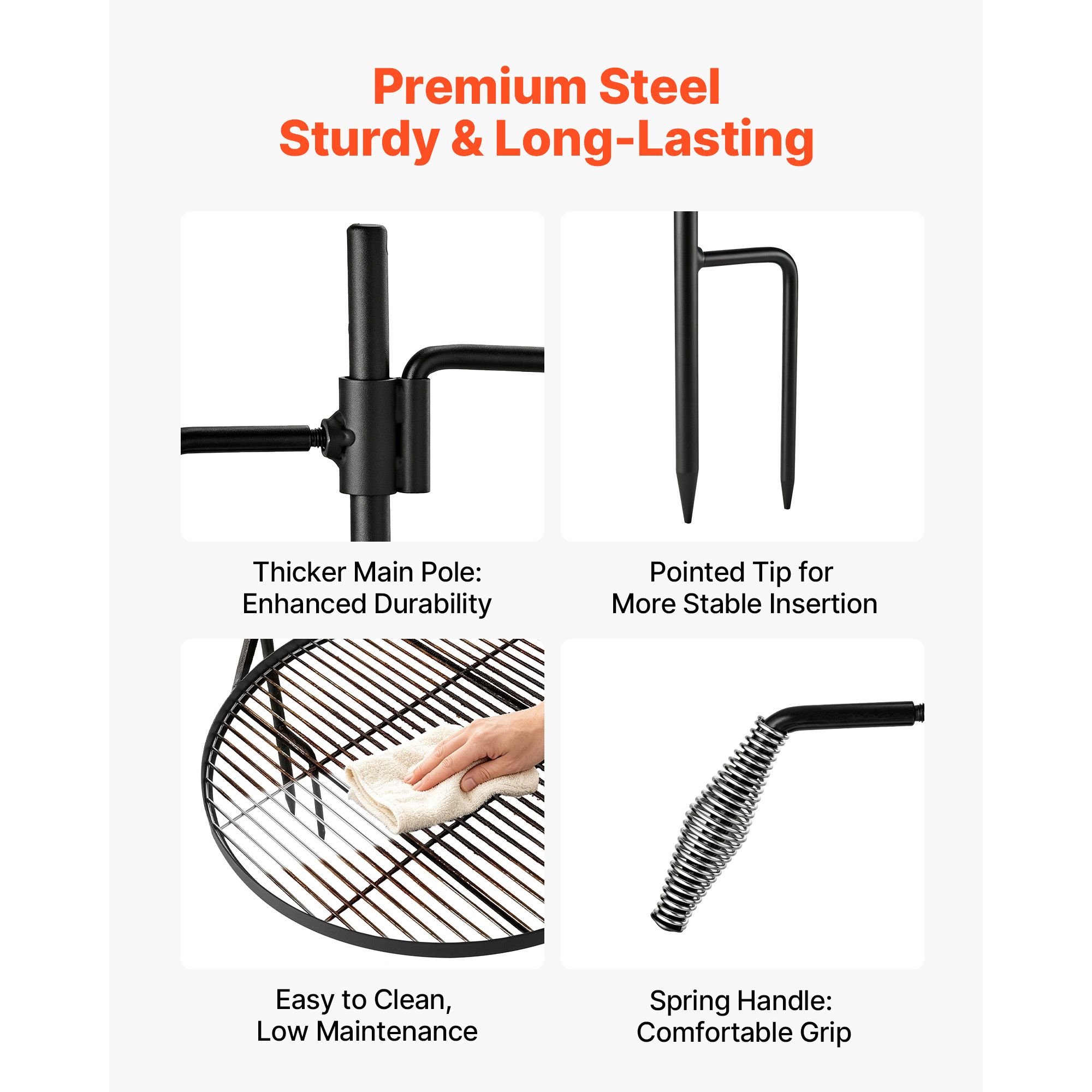 Heavy Duty Swivel Campfire Gri - Camping Cooking Over Fire 评论和价格