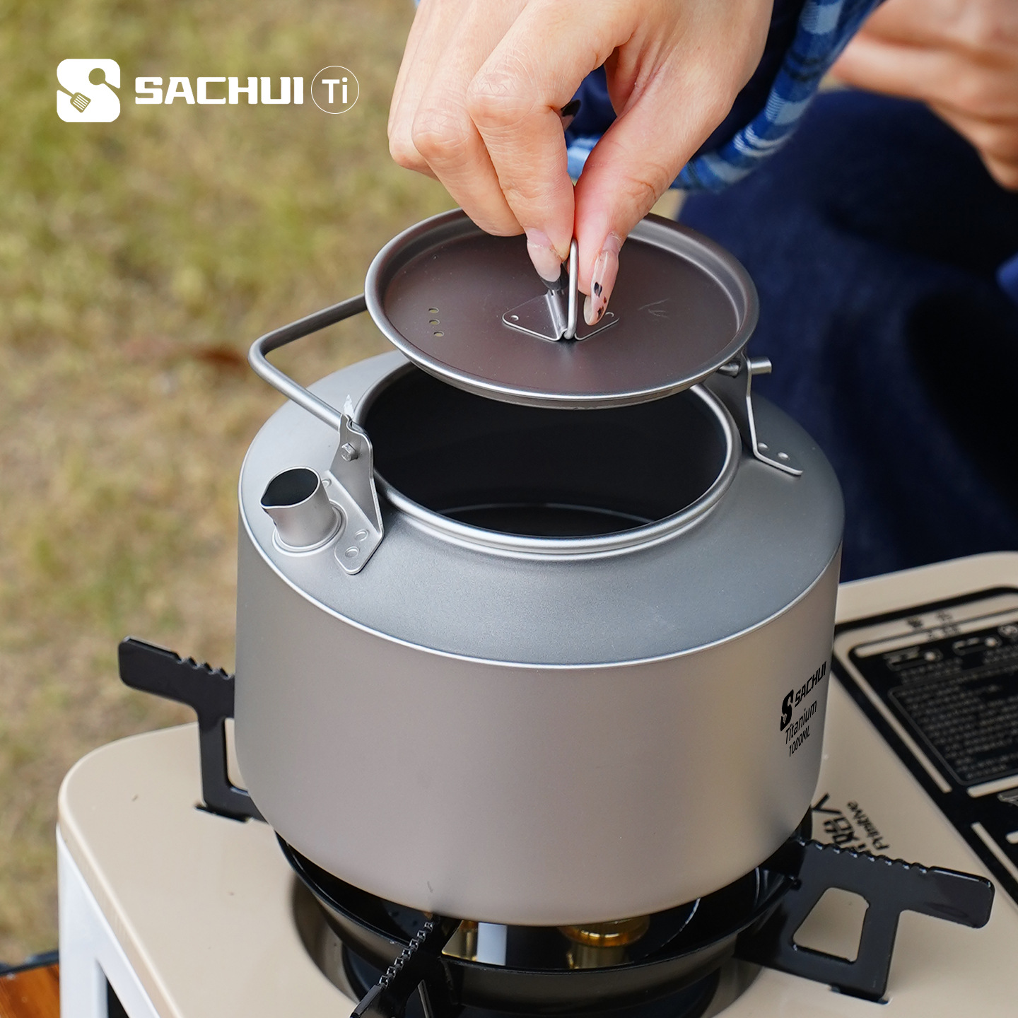 1000ML Pure Titanium Kettle Ou - Camping Outdoor Cooking Equipment 评论和价格