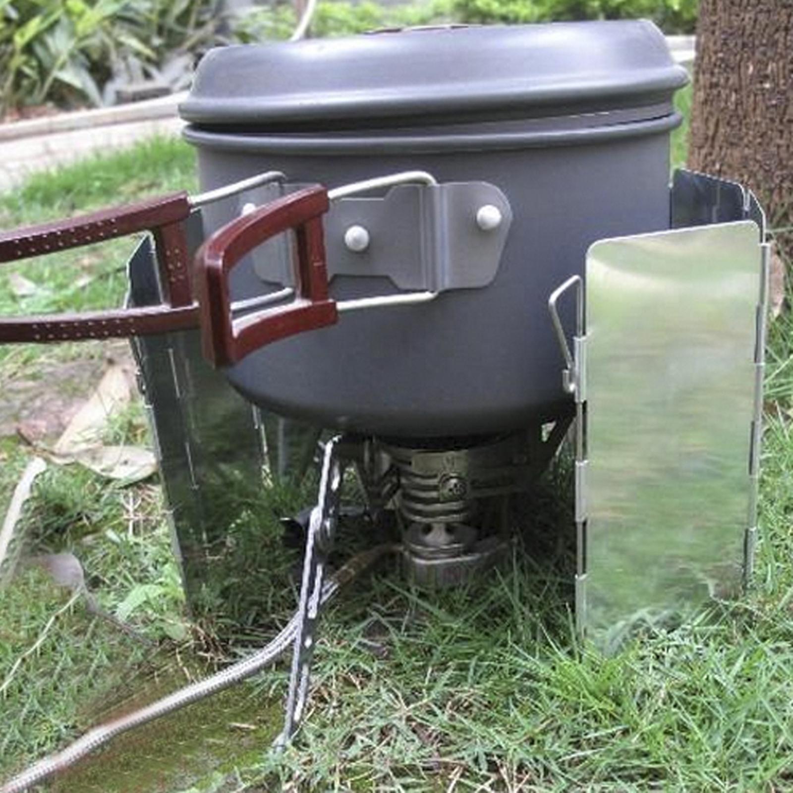 Foldable Gas Stove Wind Shield - Camping Cooking No Gas 评论和价格