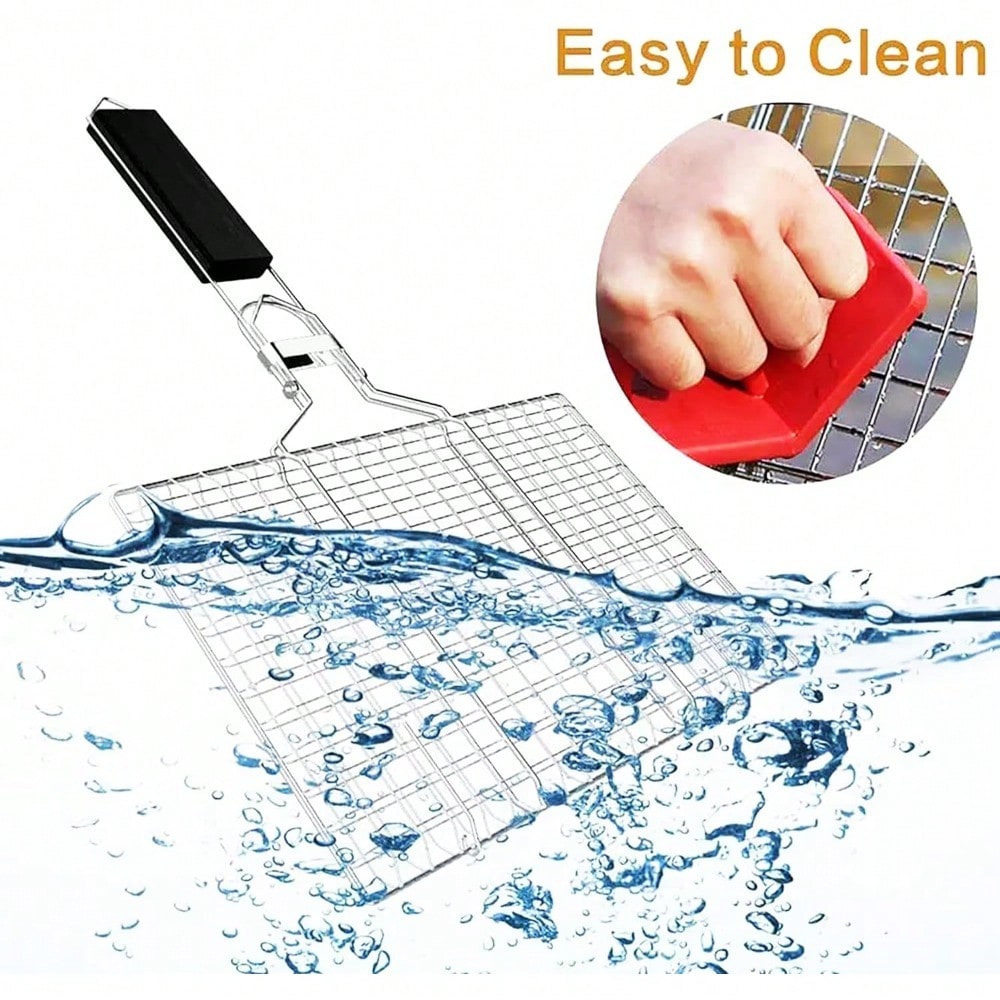 Portable Grilling Basket Foldi - Camping Cooking Basket 评论和价格