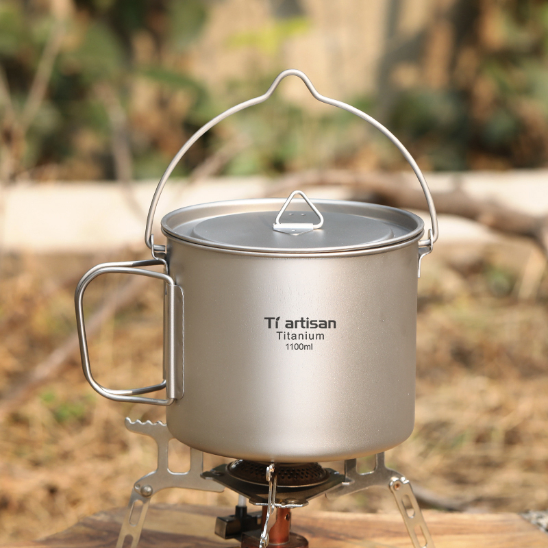 Tiartisan Titanium 1.1L Campin - Camping Cooking Pot With Lid 评论和价格