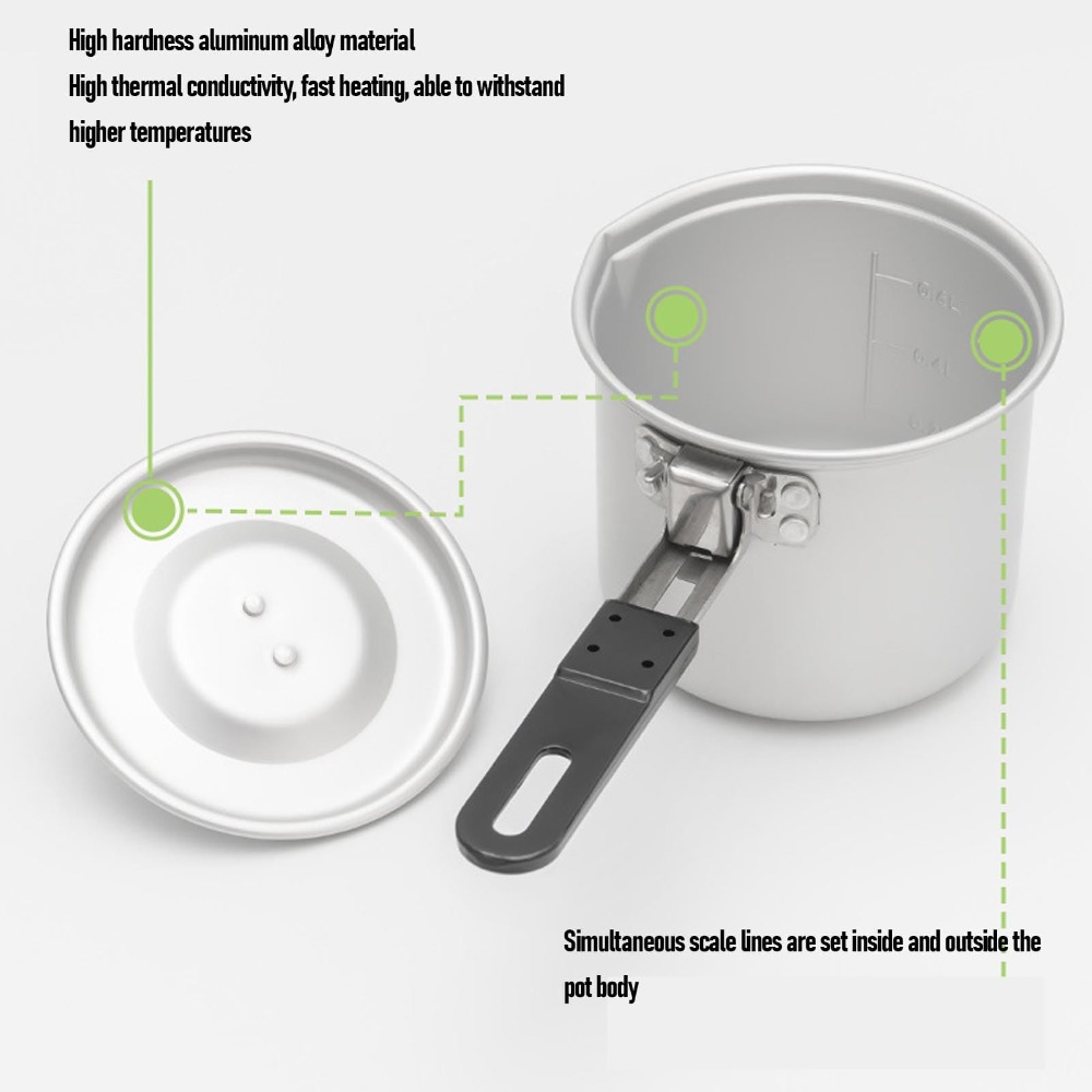 Camping Cooking Pot, 770ml Por - Camping Cooking Pot With Lid 评论和价格