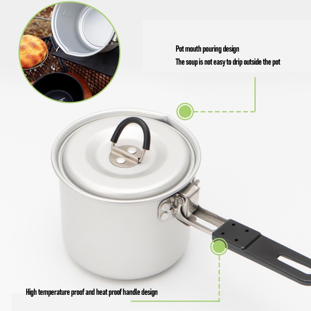 Camping Cooking Pot, 770ml Por - Camping Cooking Pot With Lid 评论和价格