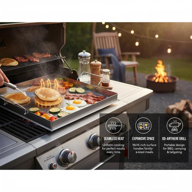 Universal Flat Top Griddle 18x - Camping Outdoor Cooking Equipment 评论和价格