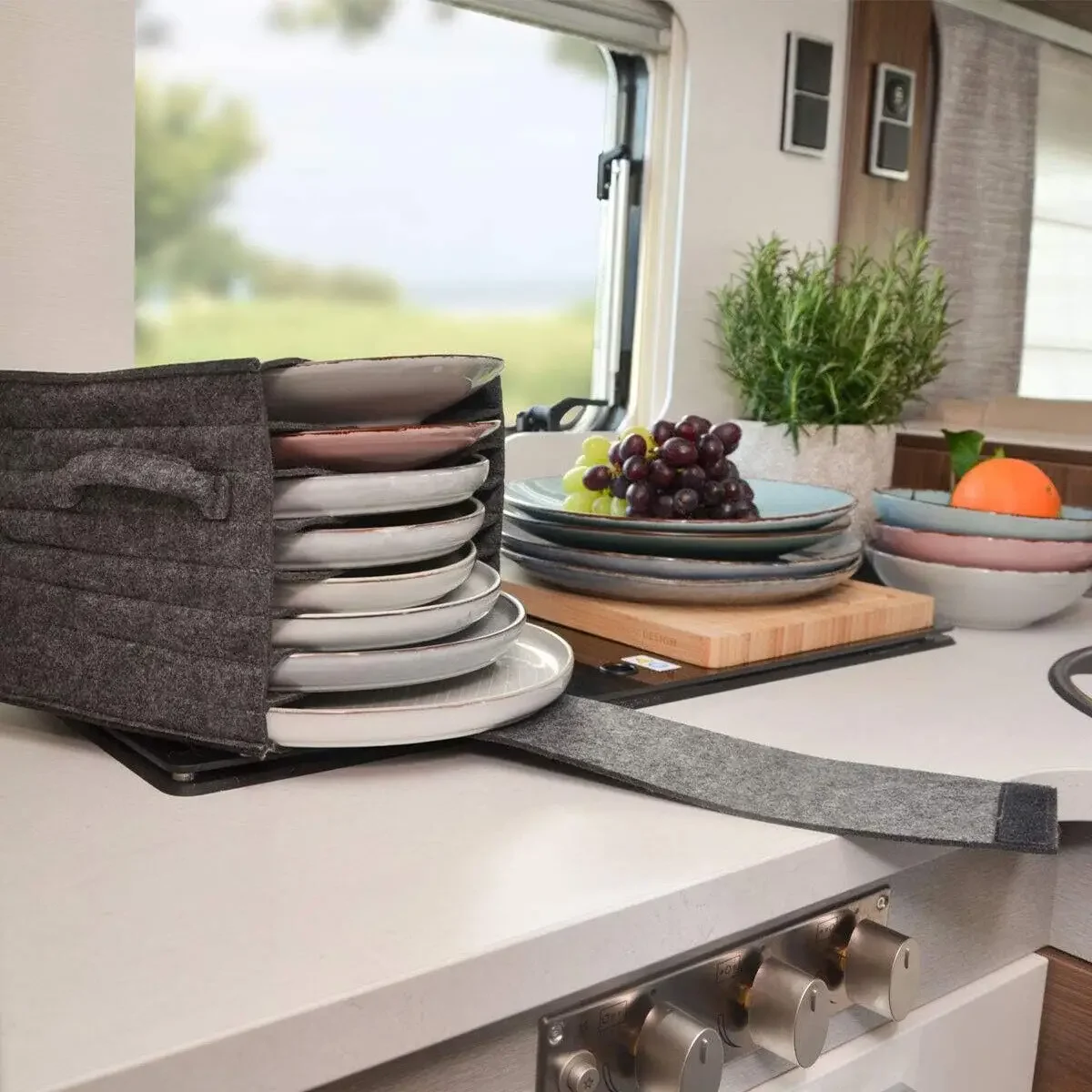 Felt Plate Dish Cup Storage Ba - Camping Cooking Organizer 评论和价格