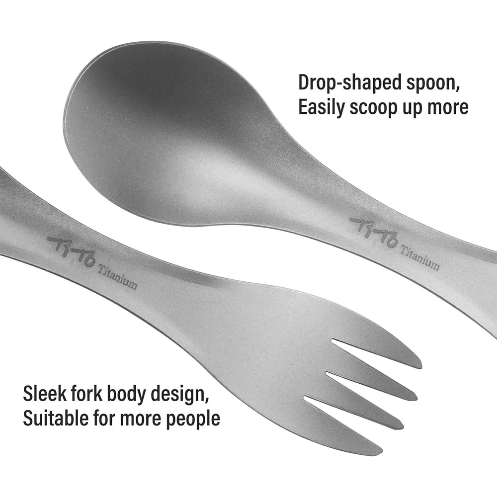 Titanium Spork 2-in-1 Spoon Ul - Camping Outdoor Cooking Equipment 评论和价格