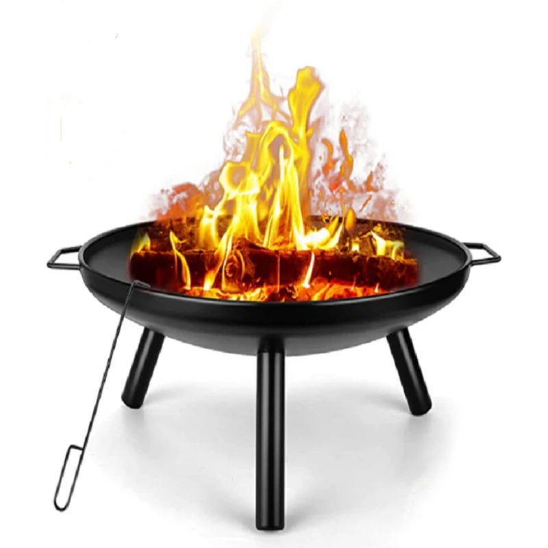 24 Inch Fire Bowl with Barbecu - Camping Cooking Basket 评论和价格