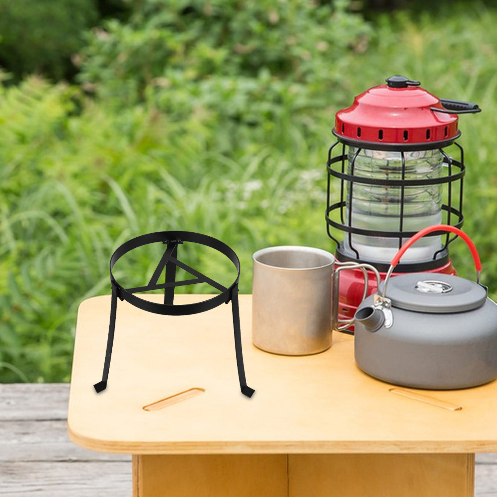 Folding Campfire Tripod Portab - Camping Cooking Over Fire 评论和价格