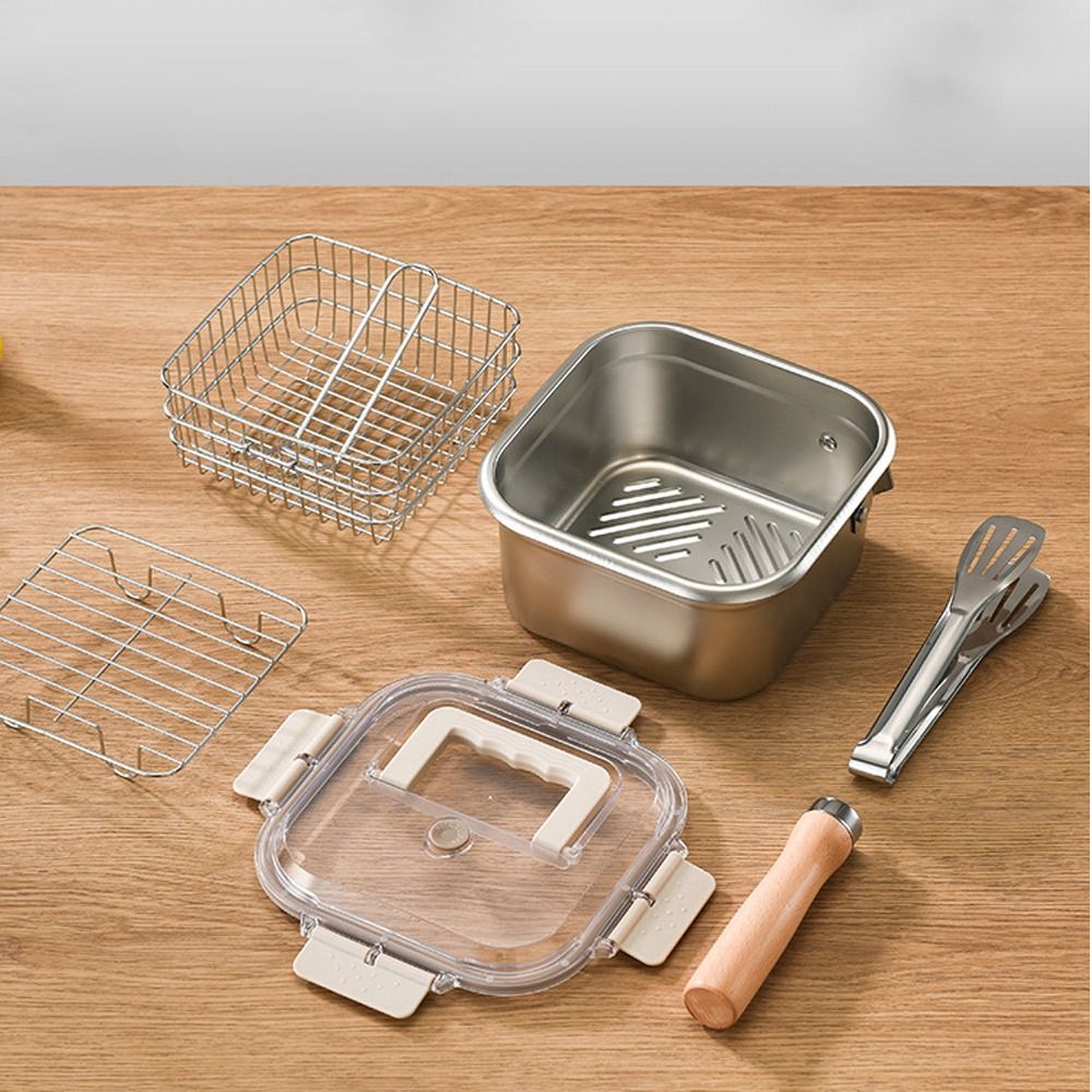 Portable Stainless Steel Fryin - Camping Cooking Basket 评论和价格