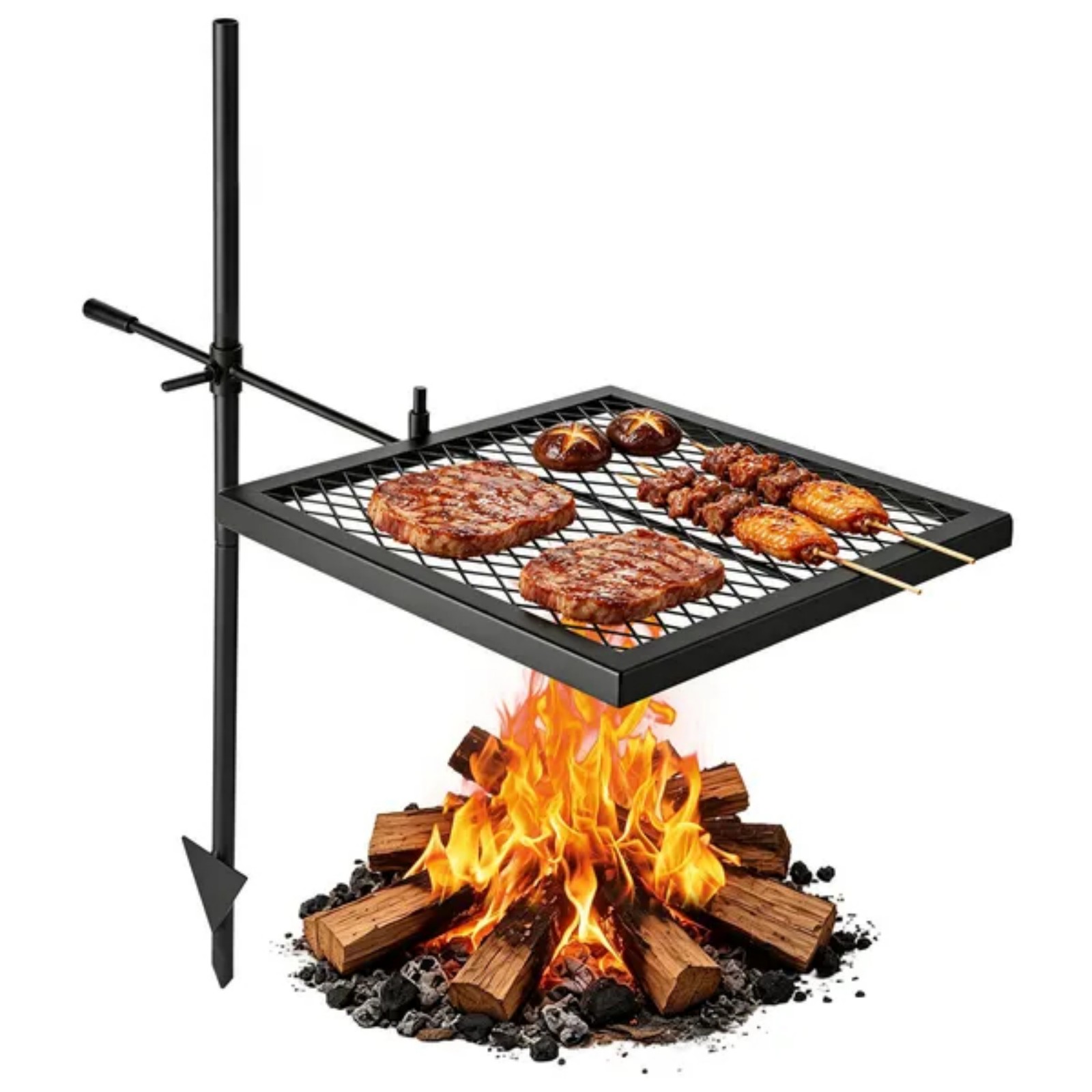 Heavy Duty Swivel Campfire Gri - Camping Cooking Over Fire 评论和价格