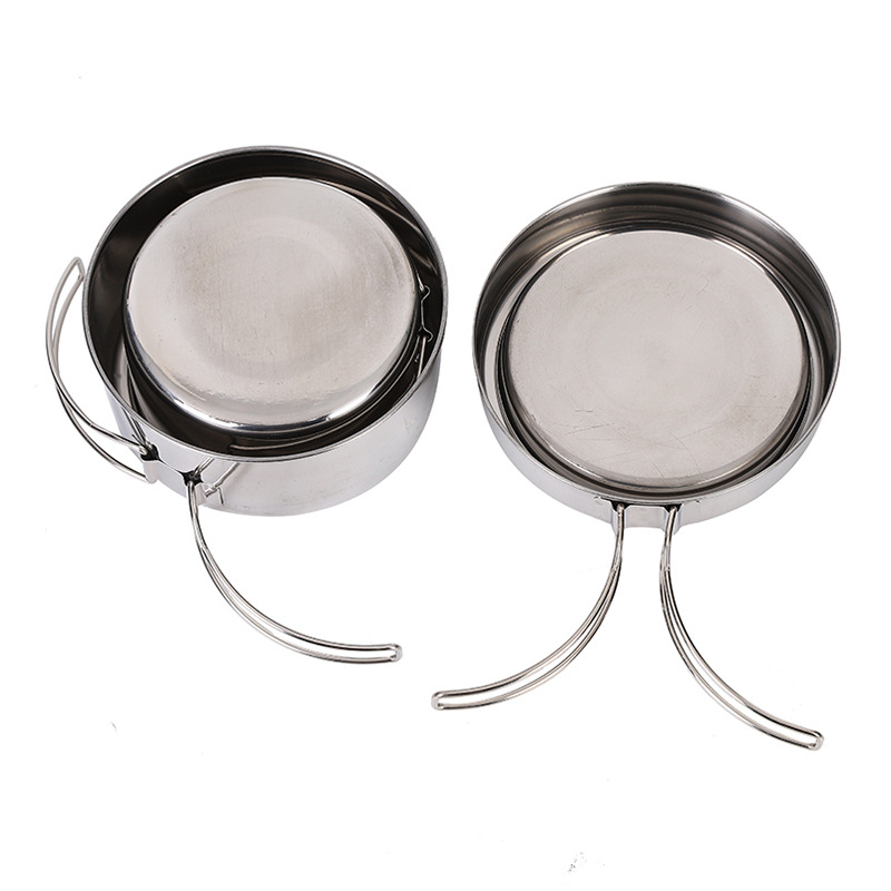 CLS 4pcs/set Stainless Steel C - Nesting Camping Cooking Set 评论和价格