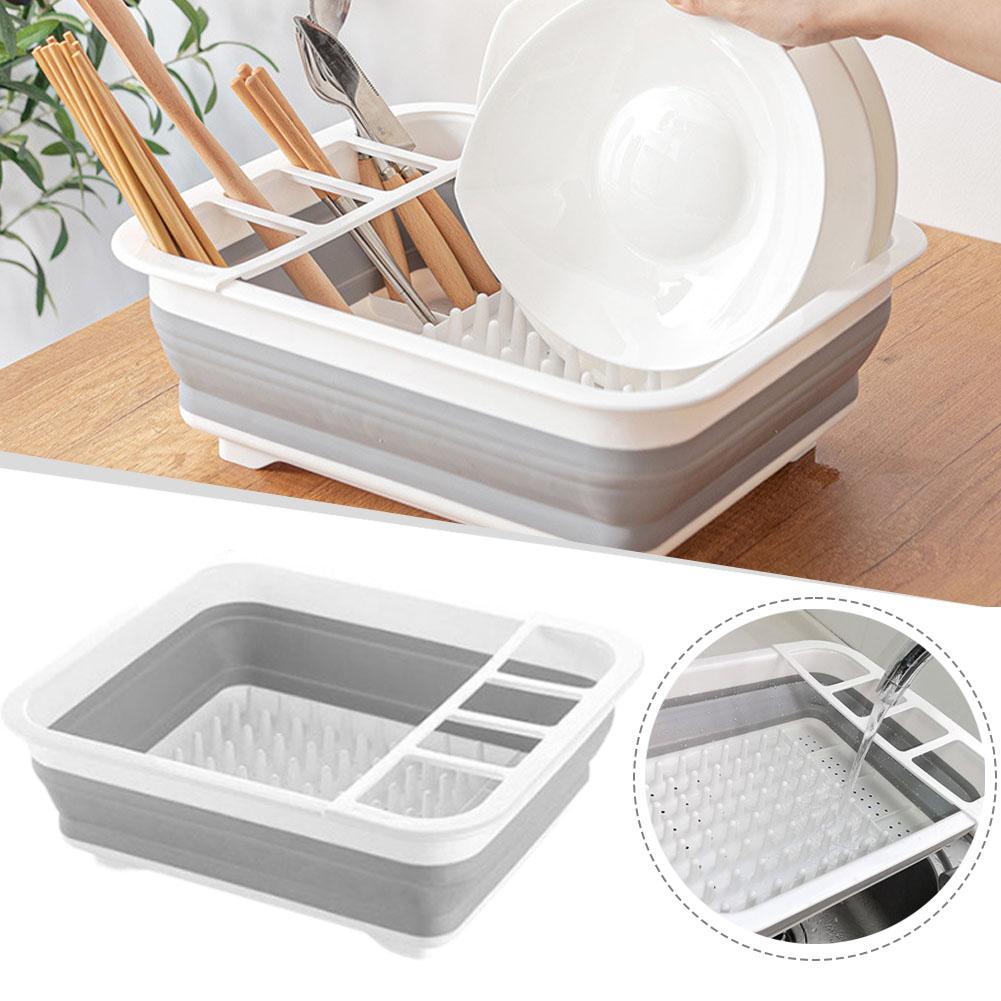 Foldable Dish Drainer Bowl Rac - Camping Cooking Organizer 评论和价格