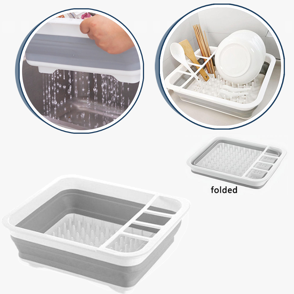Foldable Dish Drainer Bowl Rac - Camping Cooking Organizer 评论和价格