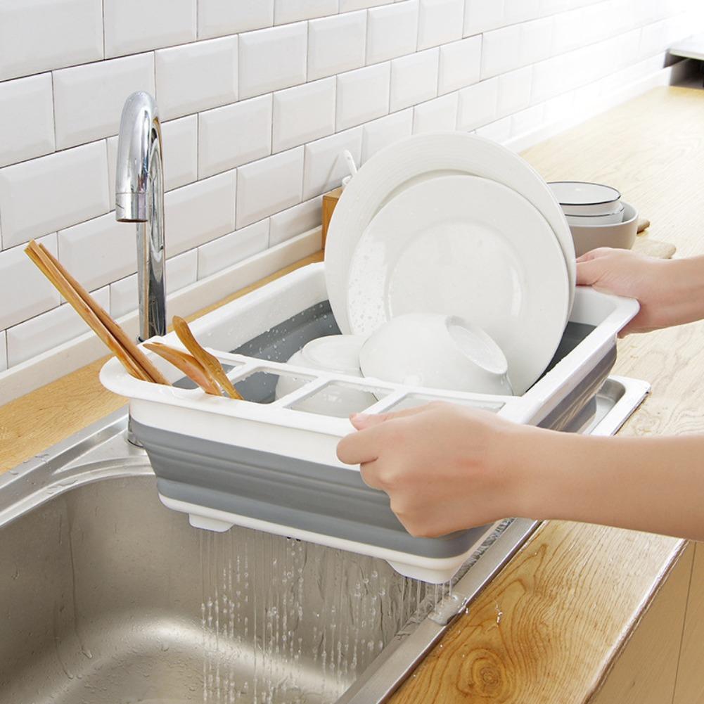 Foldable Dish Drainer Bowl Rac - Camping Cooking Organizer 评论和价格