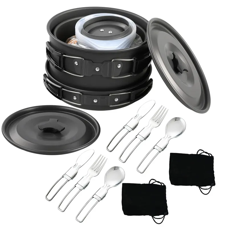 Portable Camping Cookware Set  - Nesting Camping Cooking Set 评论和价格
