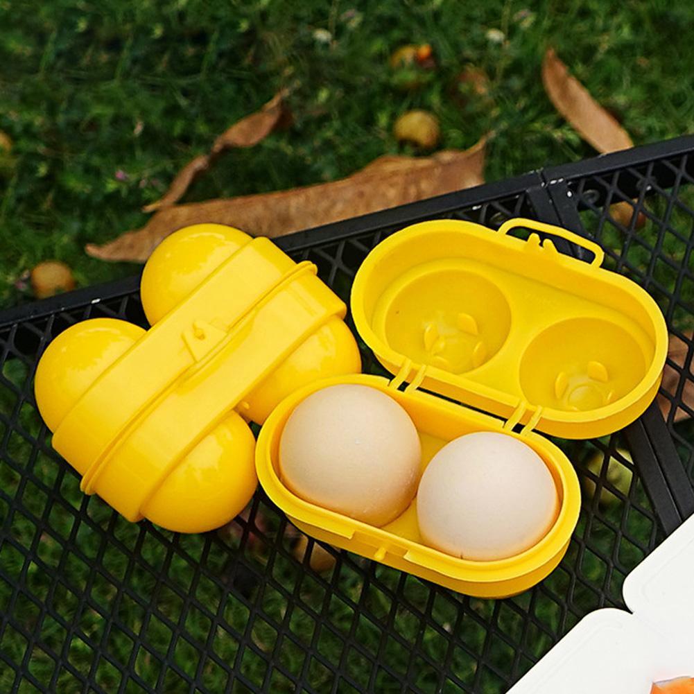 2 Grid Egg Storage Box Contain - Camping Cooking Organizer 评论和价格