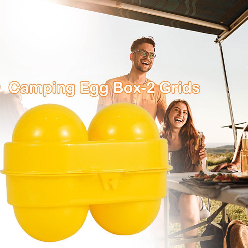 2 Grid Egg Storage Box Contain - Camping Cooking Organizer 评论和价格