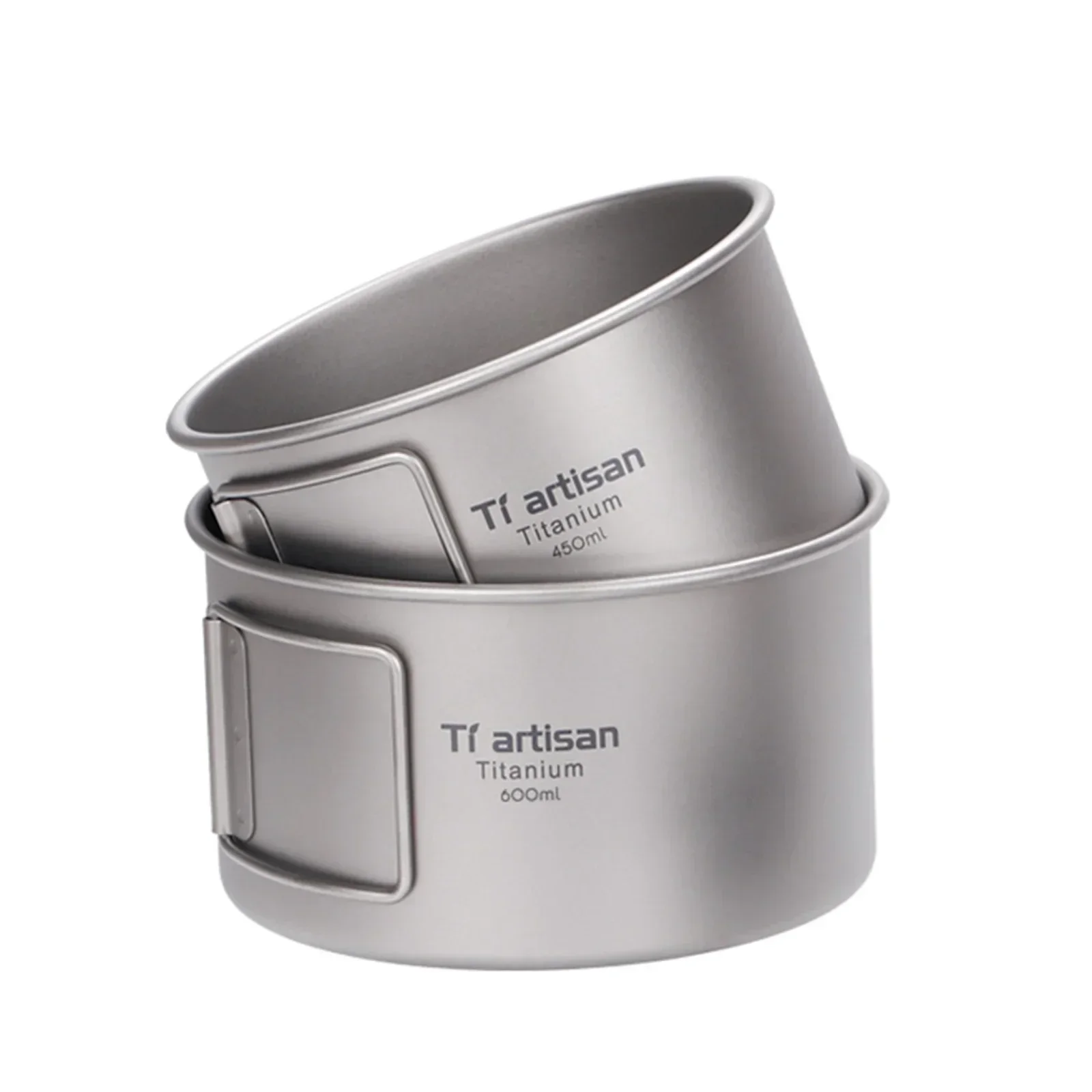 Titanium Bowl With Folding Han - Camping Cooking Pot With Lid 评论和价格