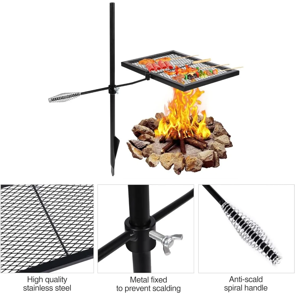 %a Swivel Campfire Grill Heavy - Camping Cooking Over Fire 评论和价格