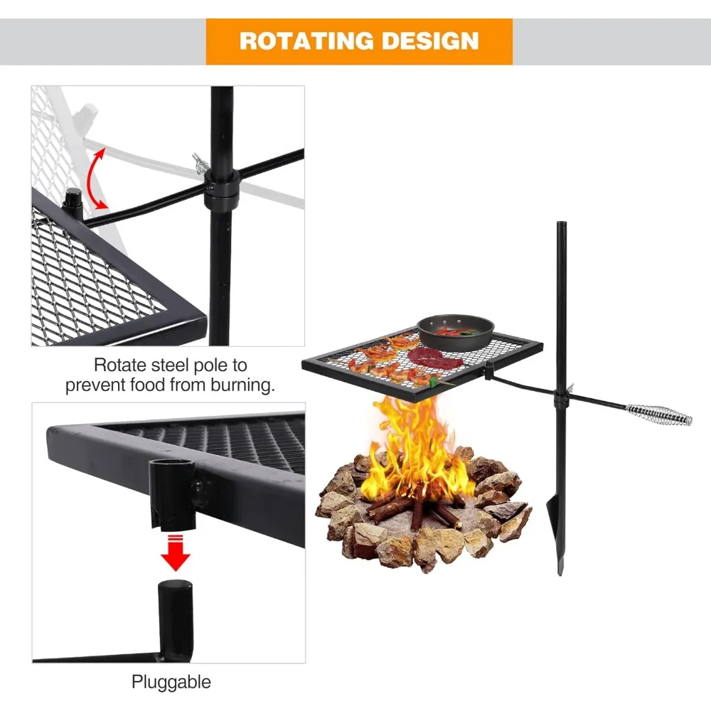 %a Swivel Campfire Grill Heavy - Camping Cooking Over Fire 评论和价格