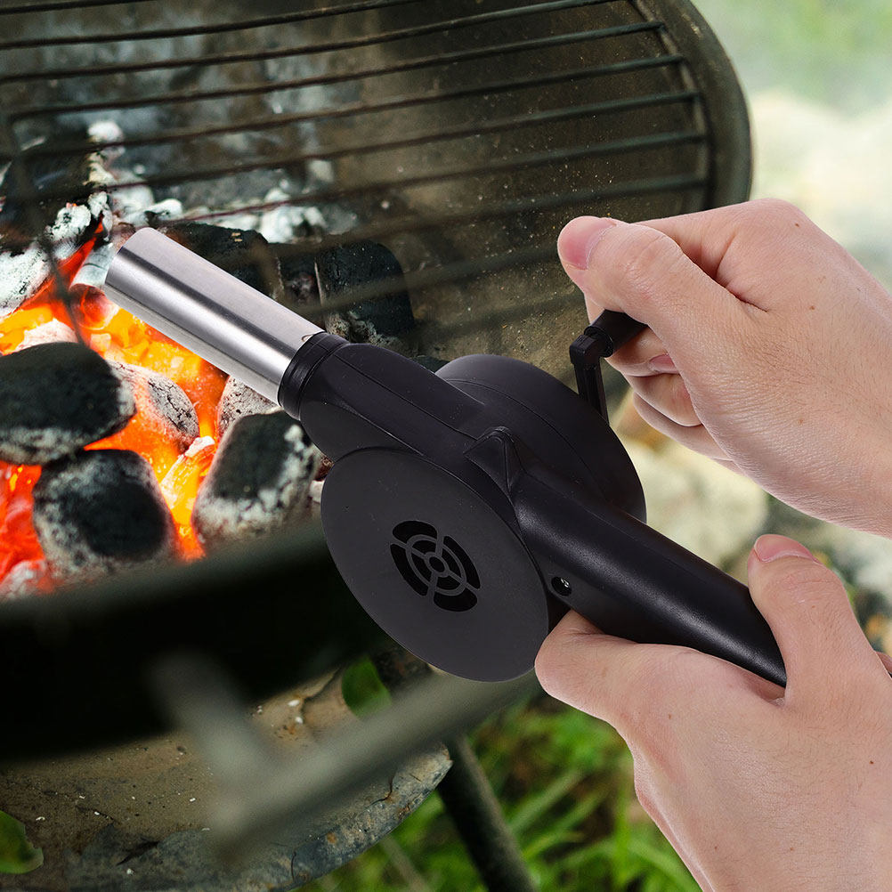 Black Hand Crank Manual Blower - Camping Outdoor Cooking Equipment 评论和价格