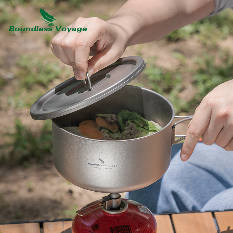 Boundless Voyage Titanium Camp - Camping Cooking Pot With Lid 评论和价格