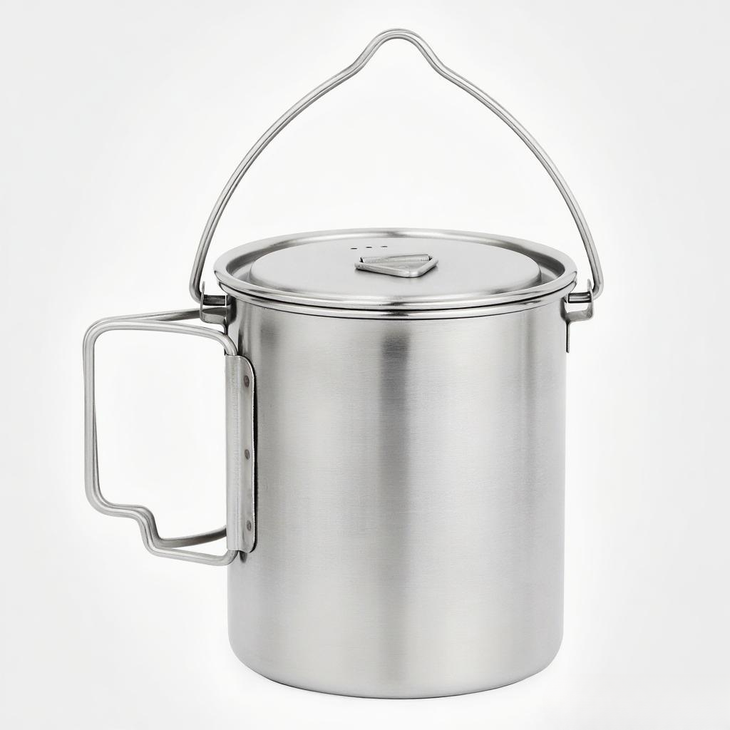 750ml Stainless Steel Pot Port - Camping Cooking Pot With Lid 评论和价格