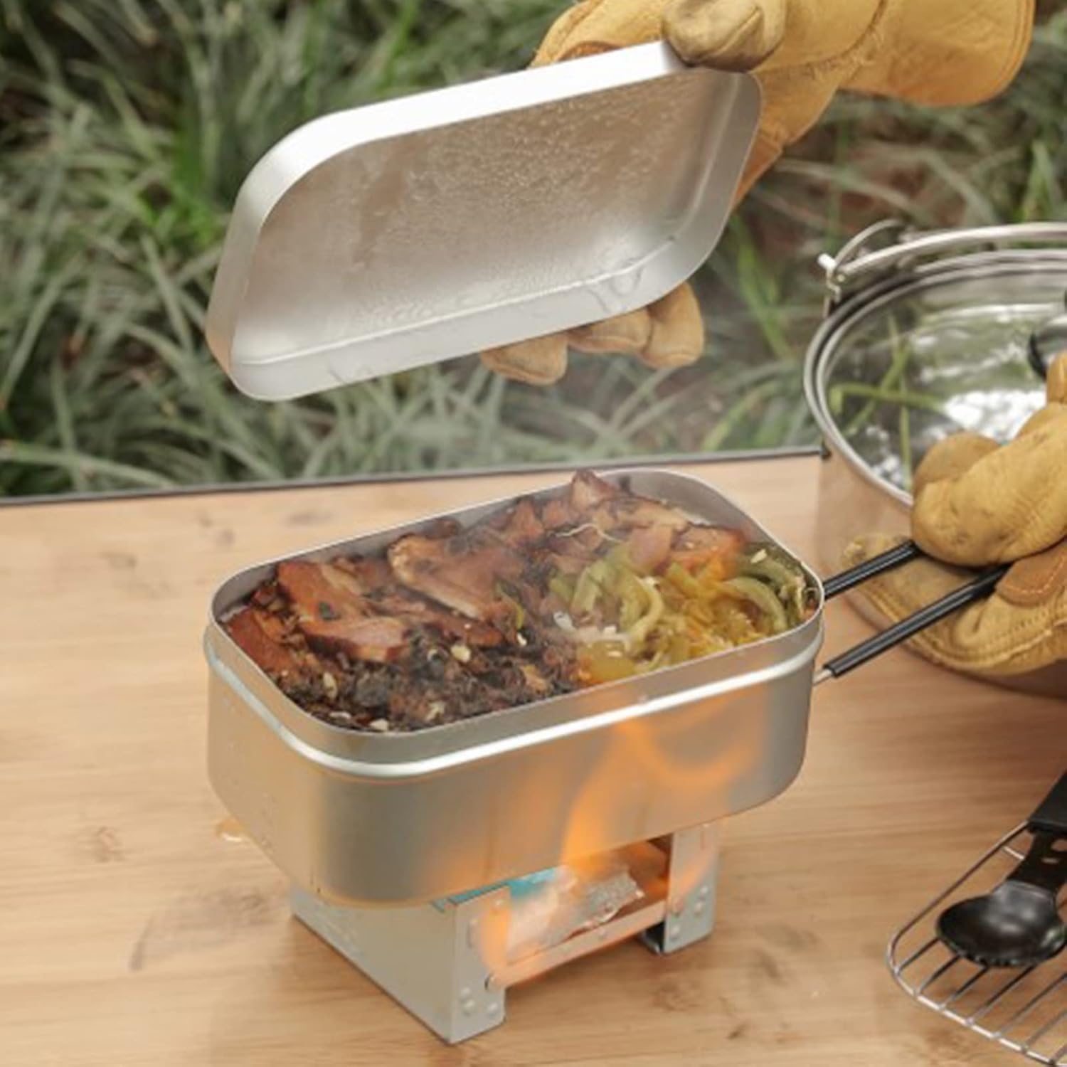 Foldable Bento Box Handle, Lun - Camping Outdoor Cooking Equipment 评论和价格