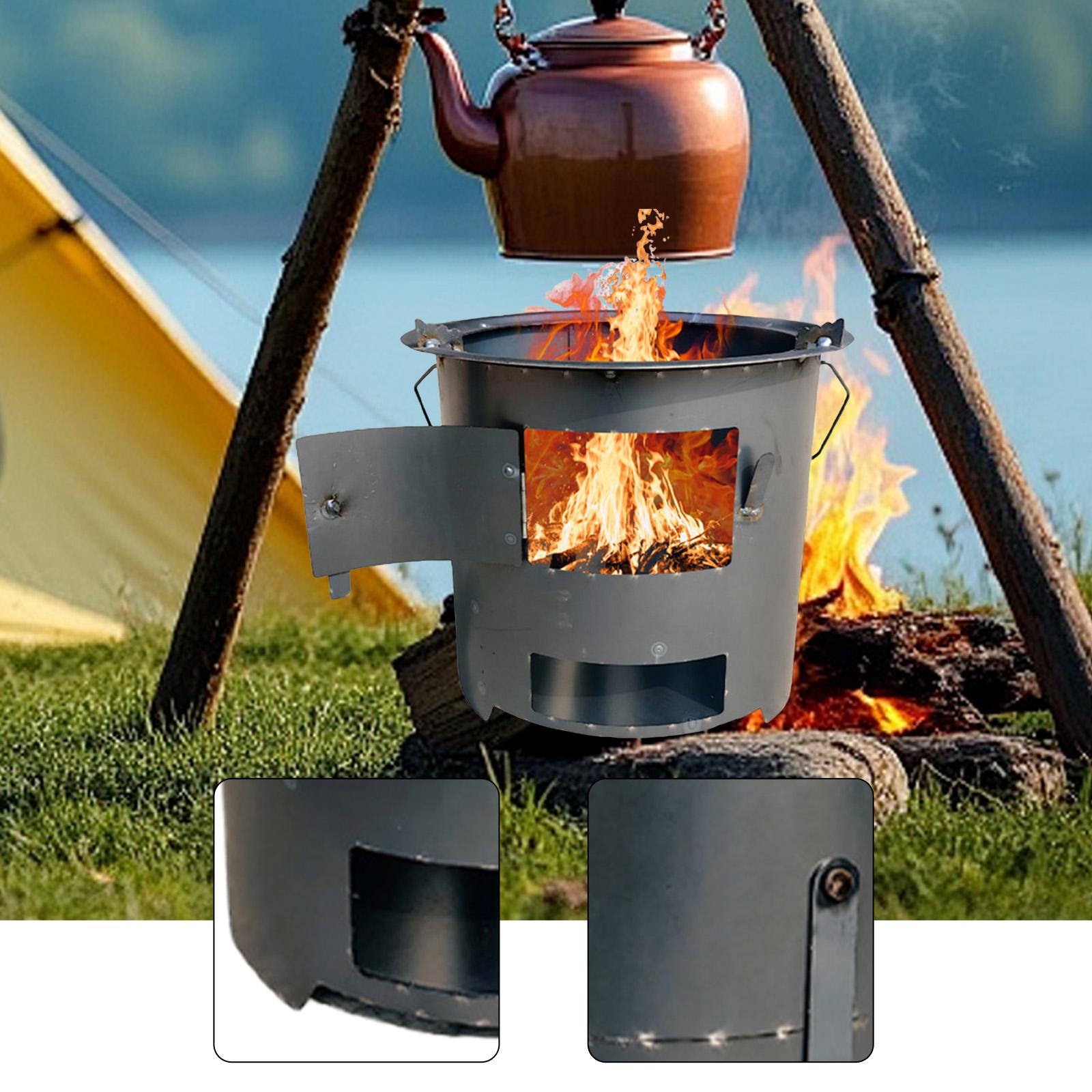 Wood Burning Furnace Cook over - Camping Cooking Over Fire 评论和价格