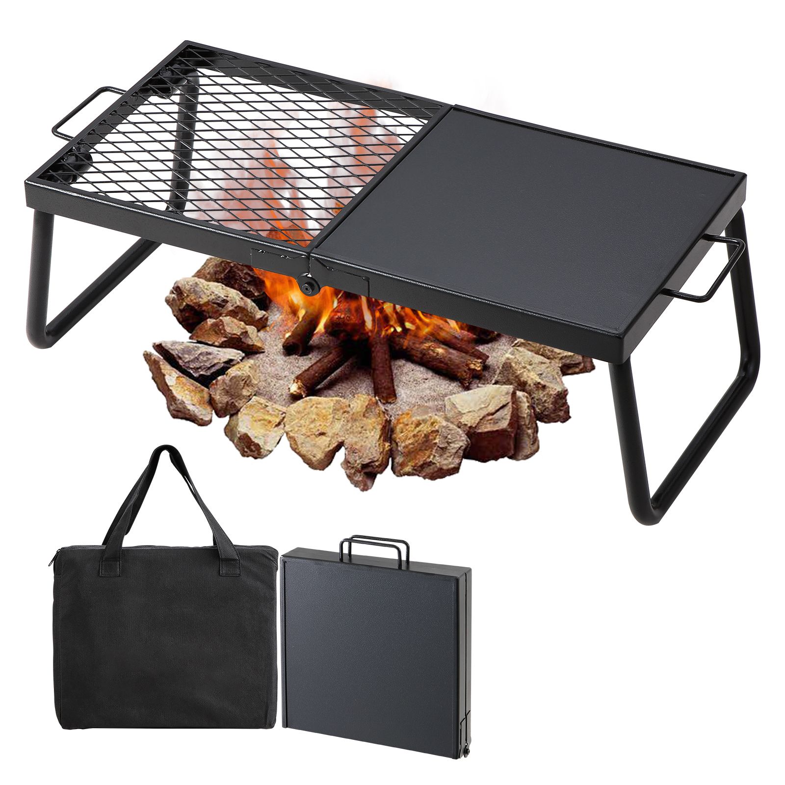 Folding Campfire Grill, Heavy  - Camping Cooking Over Fire 评论和价格