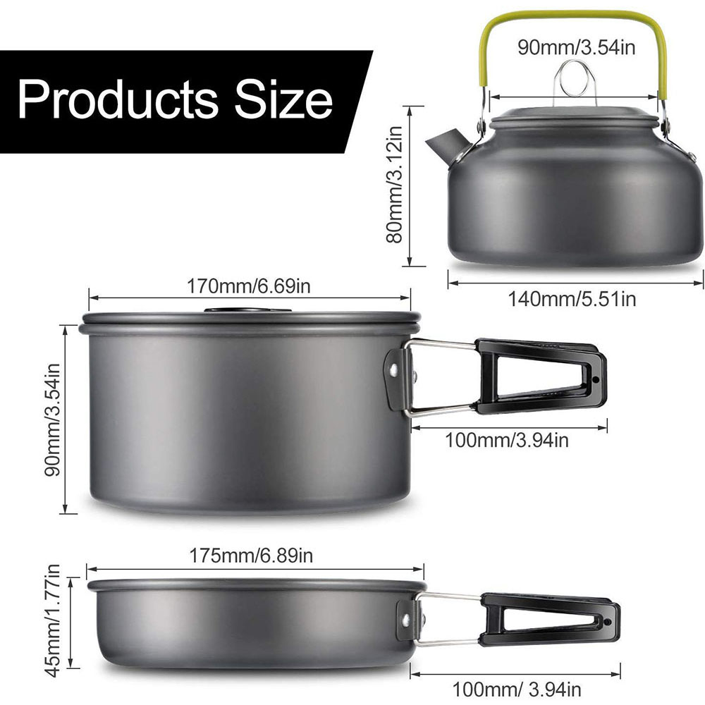 Outdoor Camping Cookware Set M - Camping Outdoor Cooking Equipment 评论和价格