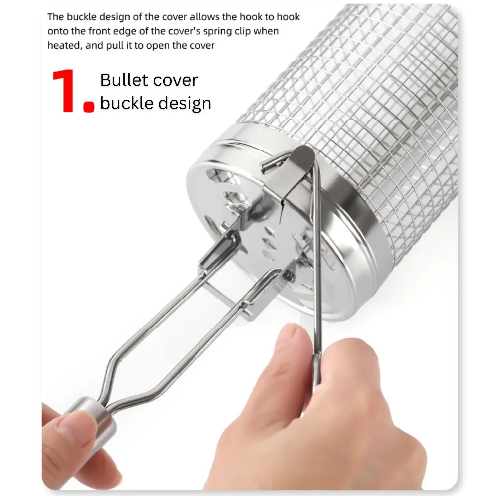 Stainless Steel Rolling Grill  - Camping Cooking Basket 评论和价格