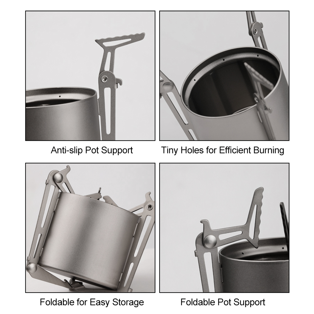 TOMSHOO Ti Alcohol Stove and L - Camping Cooking Pot With Lid 评论和价格