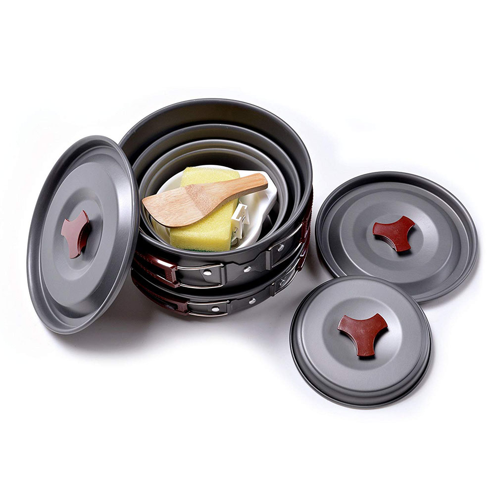 Outdoor Camping Cookware Kit N - Camping Cooking Basket 评论和价格