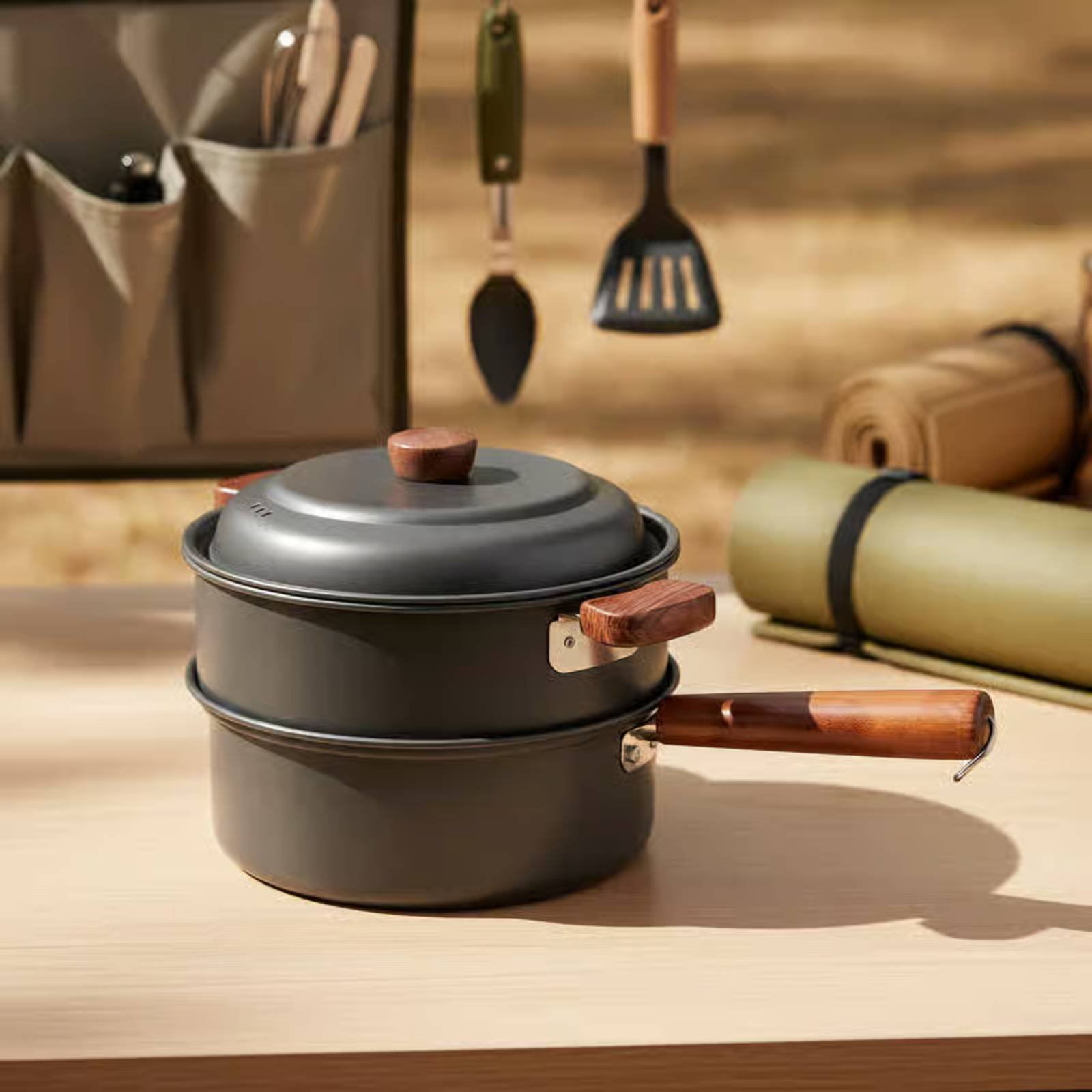 3 L 3L Outdoor Cooking Pot Lig - Nesting Camping Cooking Set 评论和价格
